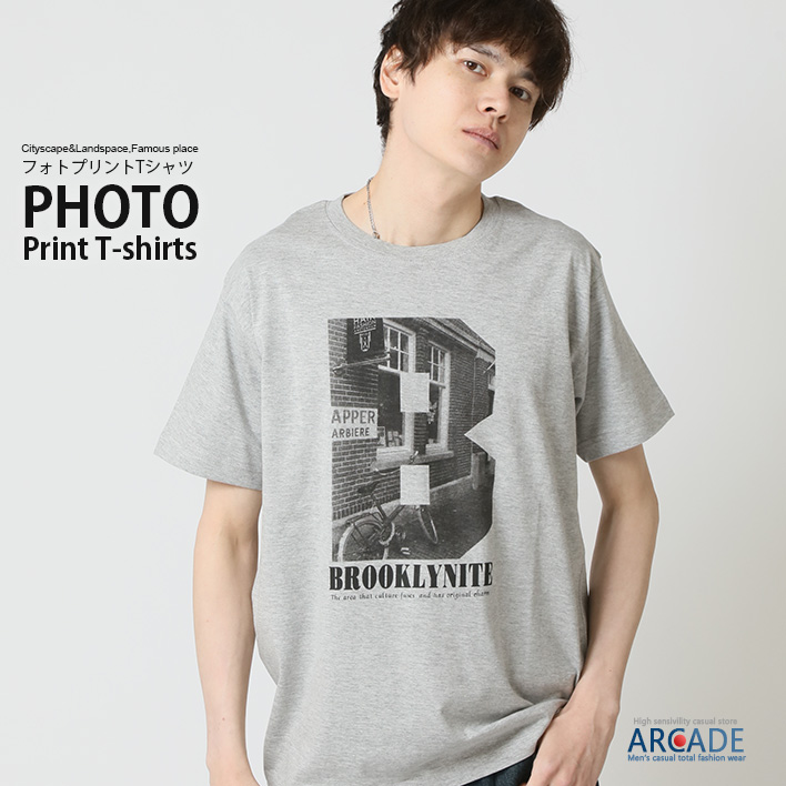 tシャツ メンズ 半袖 Tシャツ フォトプリントtシャツ メンズファッション 春 夏 フォトtシャツ トップス カットソー ストリート アメカジ 2025夏 新作 | ARCADE | 09