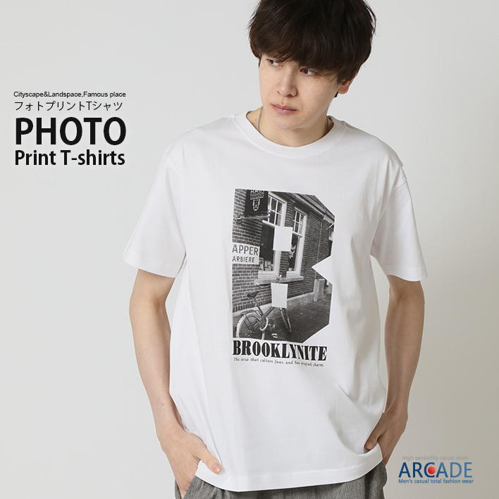 tシャツ メンズ 半袖 Tシャツ フォトプリントtシャツ メンズファッション 春 夏 フォトtシャツ トップス カットソー ストリート アメカジ 2025夏 新作 | ARCADE | 08