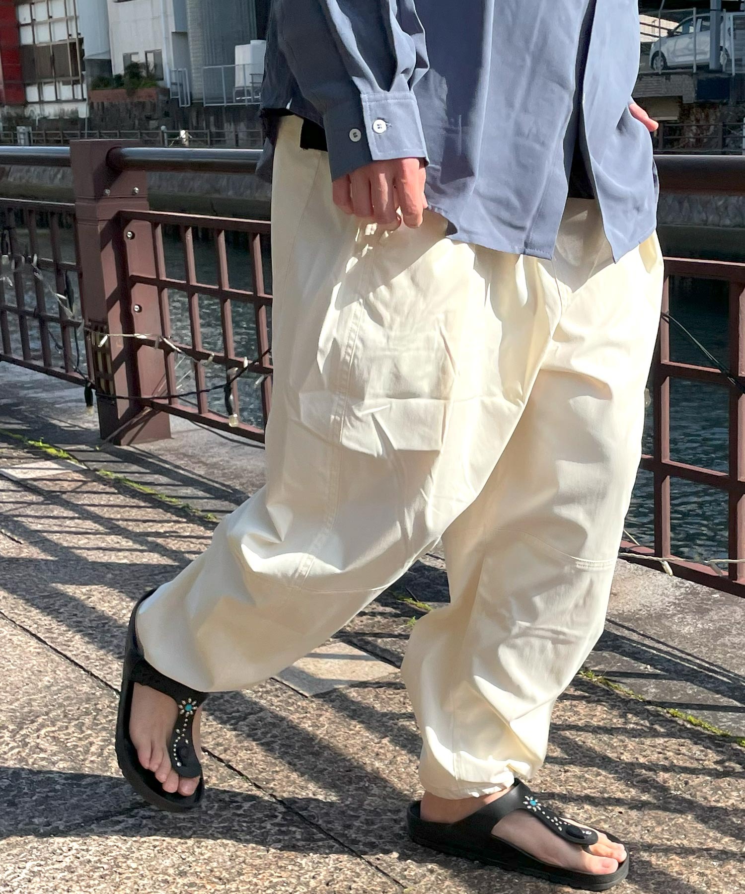 クロップド バロンパンツ 楽天市場】ワイドパンツ メンズ 裾しぼり スーパーワイド