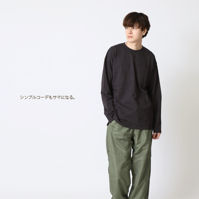 999円セール tシャツ メンズ BIG TEE 選べる ロンT ロングTシャツ 長袖 ビッグシルエット 無地T ヘビーウェイト サイドスリット ドロップショルダー トップス | ARCADE | 12