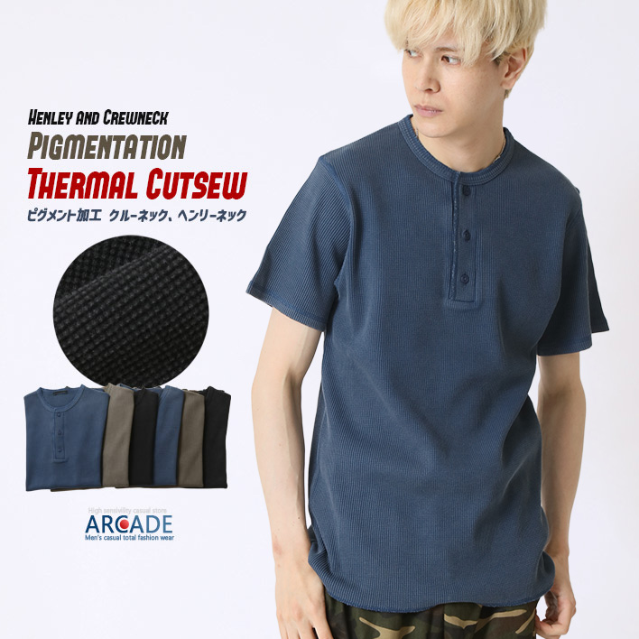 ARCADE（アーケード） ピグメントTシャツ 半袖Tシャツ メンズ