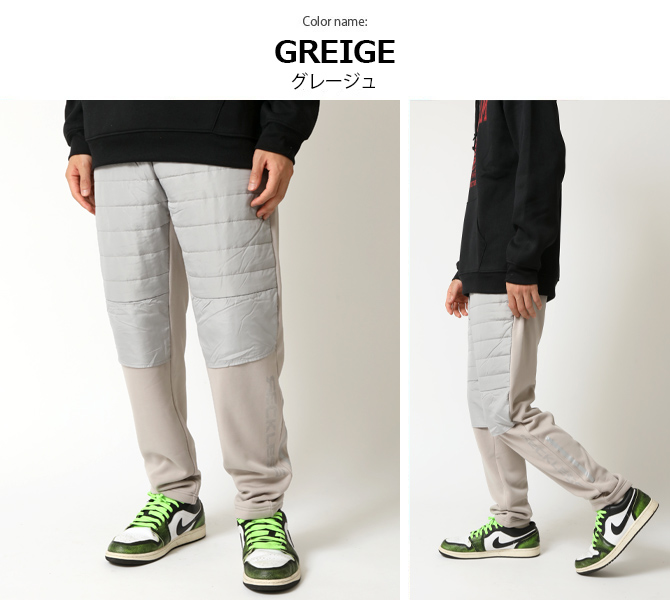 暖パン 異素材切り替え 中綿ダウンパンツ メンズ ズボン 裏シャギー フリース ボトムス 裏起毛 ジャージ ゴルフパンツ パテッドパンツ 2025冬/爆買 | ARCADE | 15