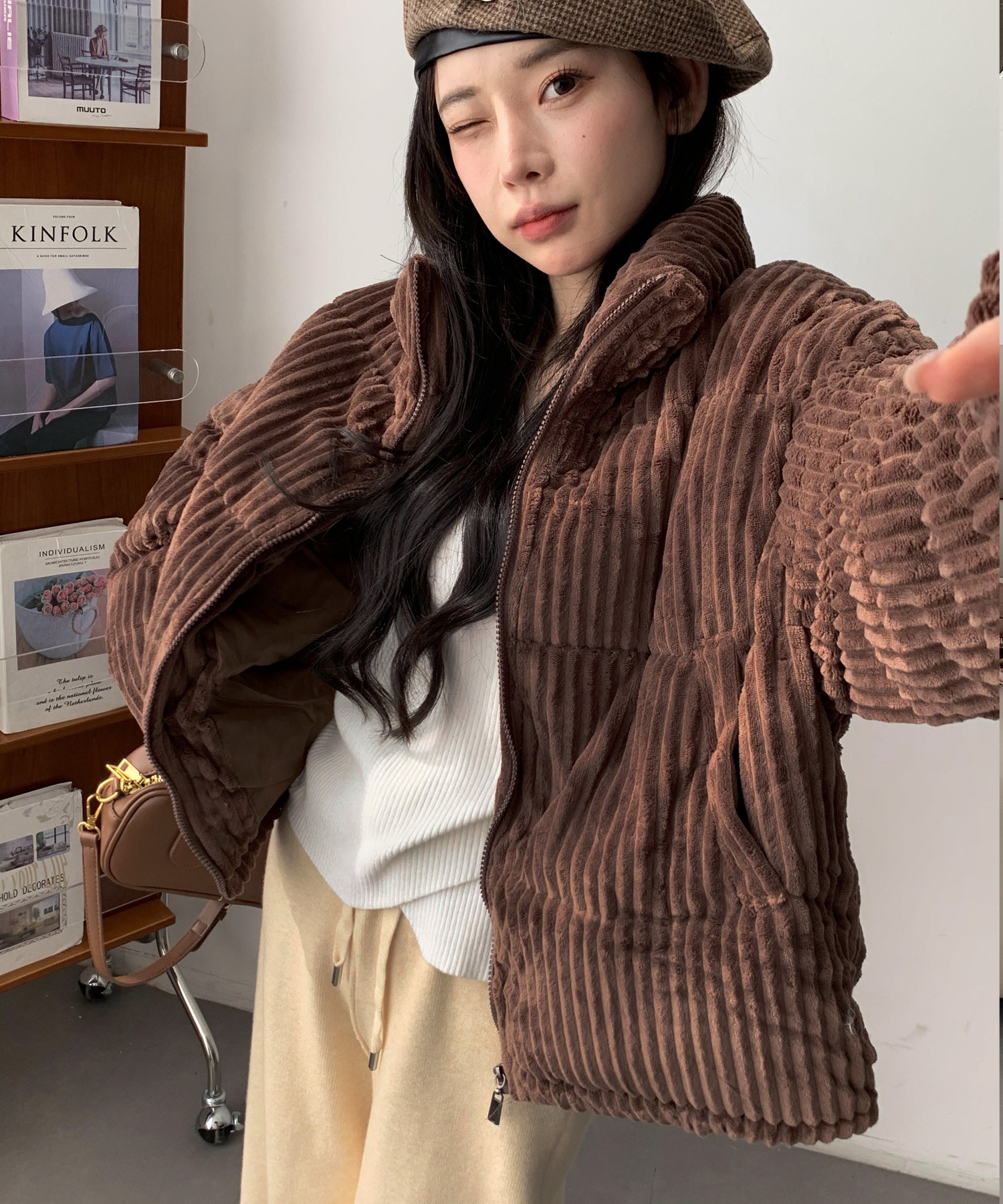 ARCADE（アーケード） コーデュロイ 中綿入り ダウン風ジャケット