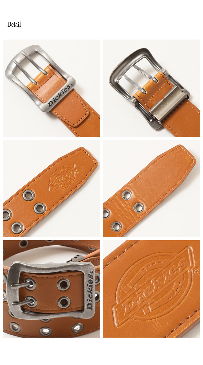 Dickies（ディッキーズ） ベルト PUレザー ベルト Wピン フリーサイズ