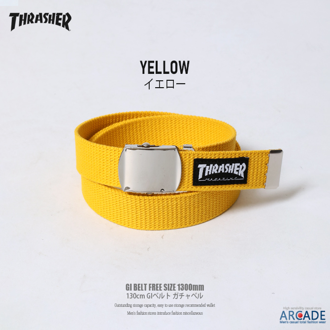 THRASHER（スラッシャー） ベルト フリーサイズ GIベルト 無地 メンズ