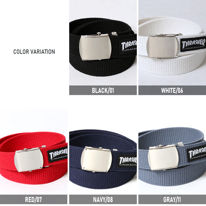 THRASHER（スラッシャー） ベルト フリーサイズ GIベルト 無地 メンズ