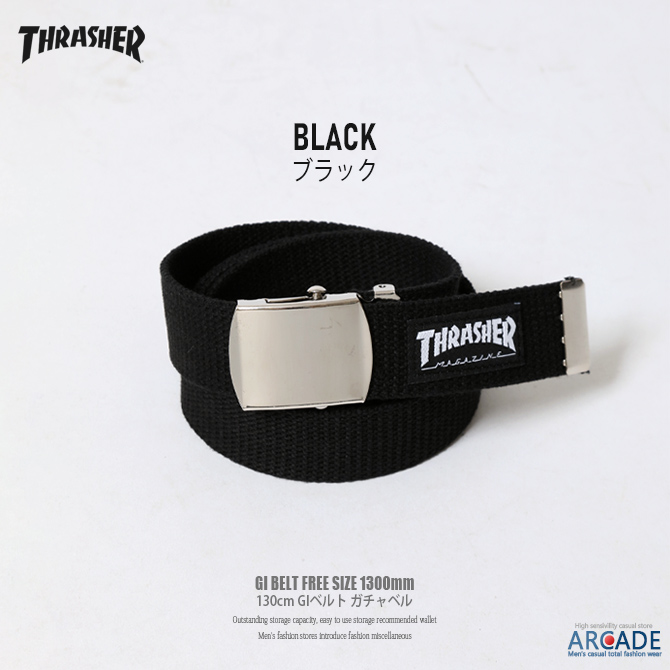 THRASHER（スラッシャー） ベルト フリーサイズ GIベルト 無地 メンズ