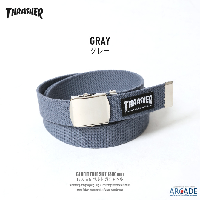 ケストナー スイベルネック13センチ THRASHER（スラッシャー） ベルト フリーサイズ GIベルト 無地 メンズ