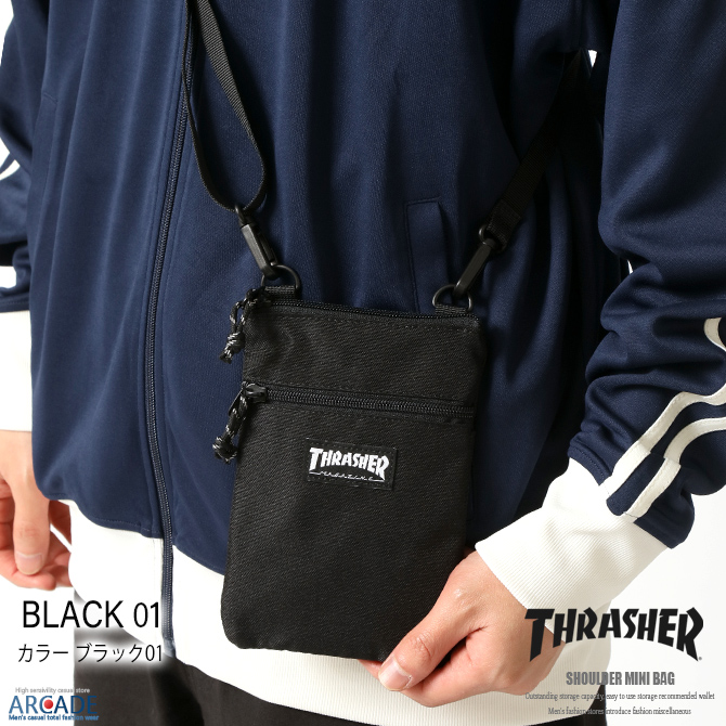 ミニショルダーバッグ メンズ THRASHER ショルダーポーチ 斜め掛け インナーポーチ スマホショルダーバッグ/爆買 | THRASHER | 07