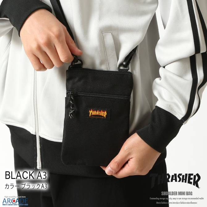 ミニショルダーバッグ メンズ THRASHER ショルダーポーチ 斜め掛け インナーポーチ スマホショルダーバッグ/爆買 | THRASHER | 08