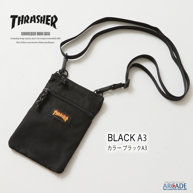 ミニショルダーバッグ メンズ THRASHER ショルダーポーチ 斜め掛け インナーポーチ スマホショルダーバッグ/爆買 | THRASHER | 02