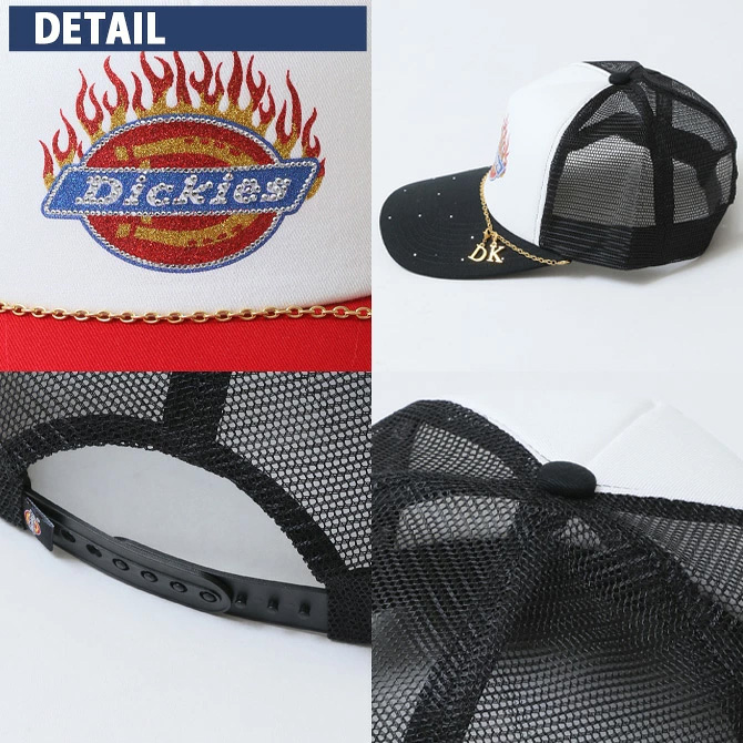 Dickies ディッキーズ メッシュキャップ 帽子 ブランド グリッターファイヤーロゴ トラッカー ベースボールキャップ アメカジ ラインストーン/爆買 | Dickies | 07