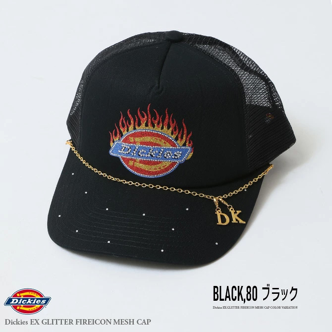 Dickies ディッキーズ メッシュキャップ 帽子 ブランド グリッターファイヤーロゴ トラッカー ベースボールキャップ アメカジ ラインストーン/爆買 | Dickies | 04