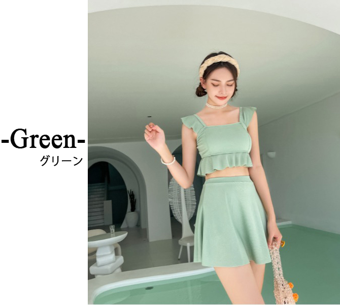 水着上下セット レディース ビスチェ フリル ハイウエストスカート タンキニ ビキ二/爆買 | ARCADE | 06