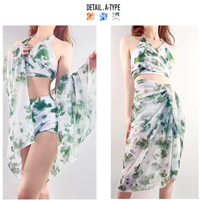 水着 上下セット 3点セット レディース ビキニ ハイウエスト パレオ ストール タンキニ リゾート プール/爆買 | ARCADE | 10