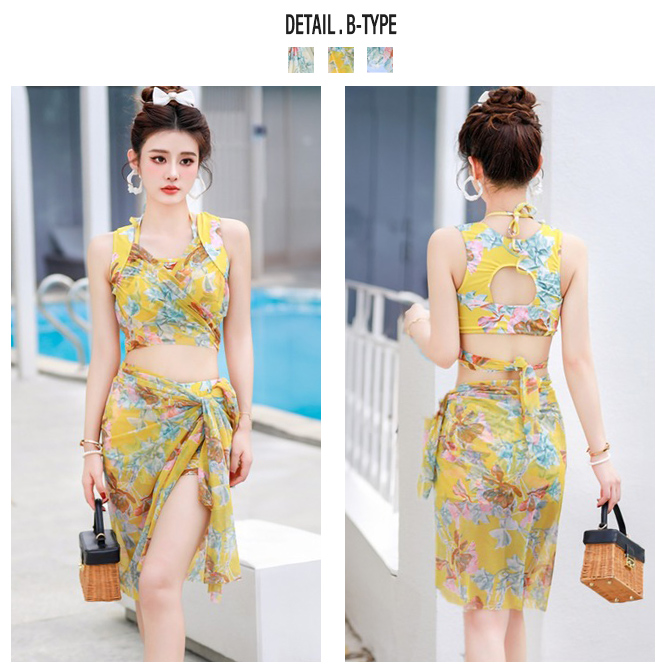 水着 上下セット 3点セット レディース ビキニ ハイウエスト パレオ ストール タンキニ リゾート プール/爆買 | ARCADE | 11