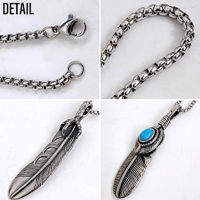 フェザーチャーム ネックレス メンズ ステンレス アメカジ アクセサリー/爆買 | ARCADE | 07
