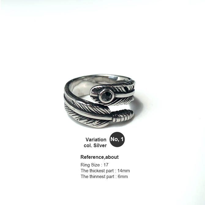 指輪 羽 フェザーリング イーグルフェザー 十字架 クロスリング 指輪 シルバー メンズアクセサリー レディース 男女兼用/爆買 | ARCADE | 01