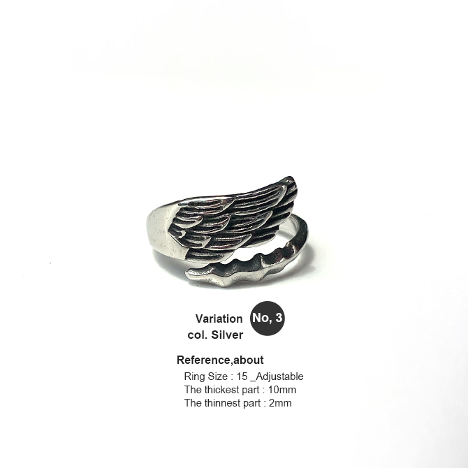 指輪 羽 フェザーリング イーグルフェザー 十字架 クロスリング 指輪 シルバー メンズアクセサリー レディース 男女兼用/爆買 | ARCADE | 03