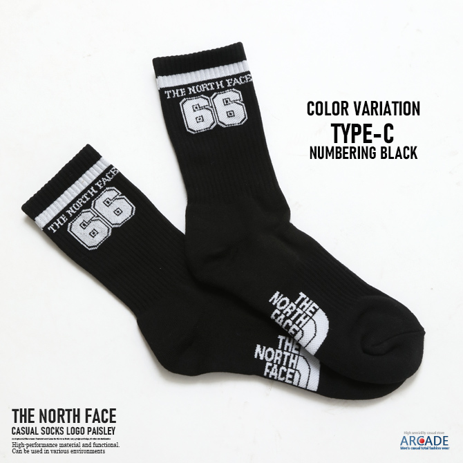 THE NORTH FACE ザノースフェイス 靴下 メンズ ソックス 靴下 メンズ ソックス ロゴライン ペイズリー クルーソックス ブラック/爆買 | THE NORTH FACE | 03