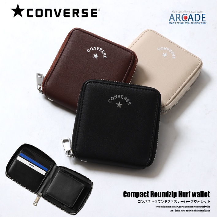 CONVERSE コンバース 財布 二つ折り 短財布 小銭入れ付き ミニ財布 ショートウォレット｜arcade