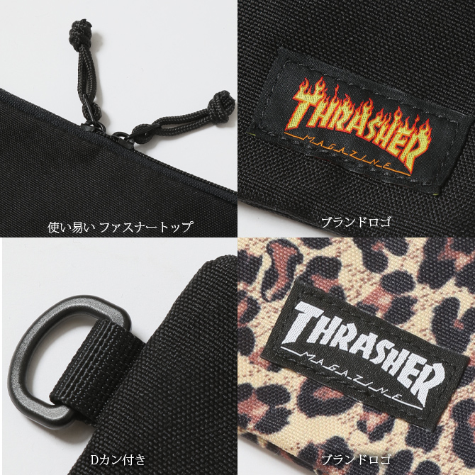 THRASHER スラッシャー 財布 メンズ 長財布 小銭入れあり ブラック ラウンドファスナー プレゼント ギフト 小物 ロングウォレット カジュアル/爆買 | THRASHER | 06