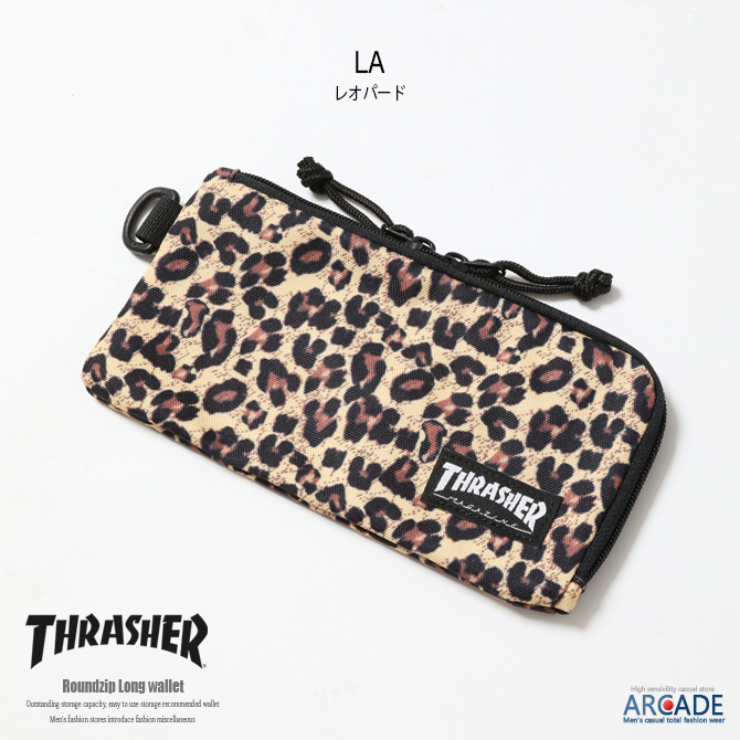 THRASHER スラッシャー 財布 メンズ 長財布 小銭入れあり ブラック ラウンドファスナー プレゼント ギフト 小物 ロングウォレット カジュアル/爆買 | THRASHER | 03