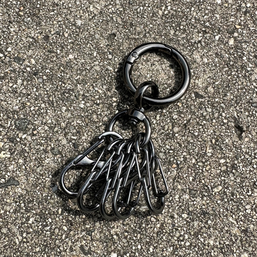 キーリング メンズ ファッション小物 キーホルダー キーフック レザー 革 カラビナ アクセサリー シルバー アンティーク ゴールド 鍵束/爆買 | ARCADE | 02