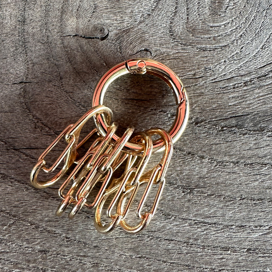 キーリング メンズ ファッション小物 キーホルダー キーフック レザー 革 カラビナ アクセサリー シルバー アンティーク ゴールド 鍵束/爆買 | ARCADE | 07