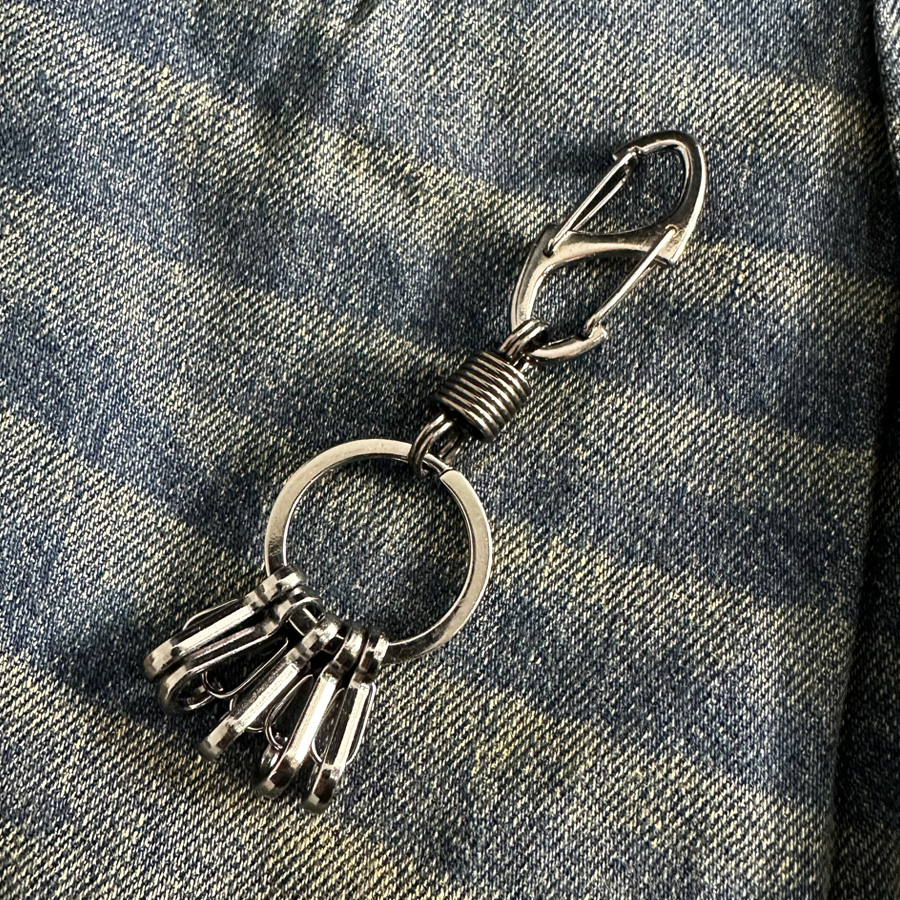 キーリング メンズ ファッション小物 キーホルダー キーフック レザー 革 カラビナ アクセサリー シルバー アンティーク ゴールド 鍵束/爆買 | ARCADE | 14