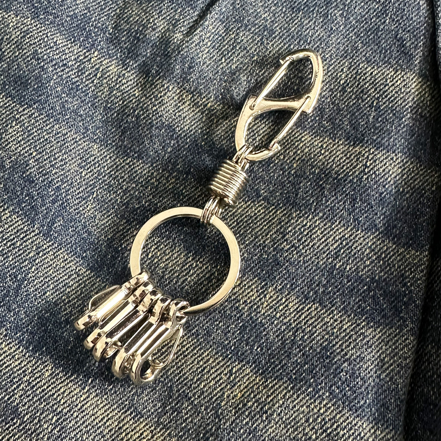 キーリング メンズ ファッション小物 キーホルダー キーフック レザー 革 カラビナ アクセサリー シルバー アンティーク ゴールド 鍵束/爆買 | ARCADE | 13