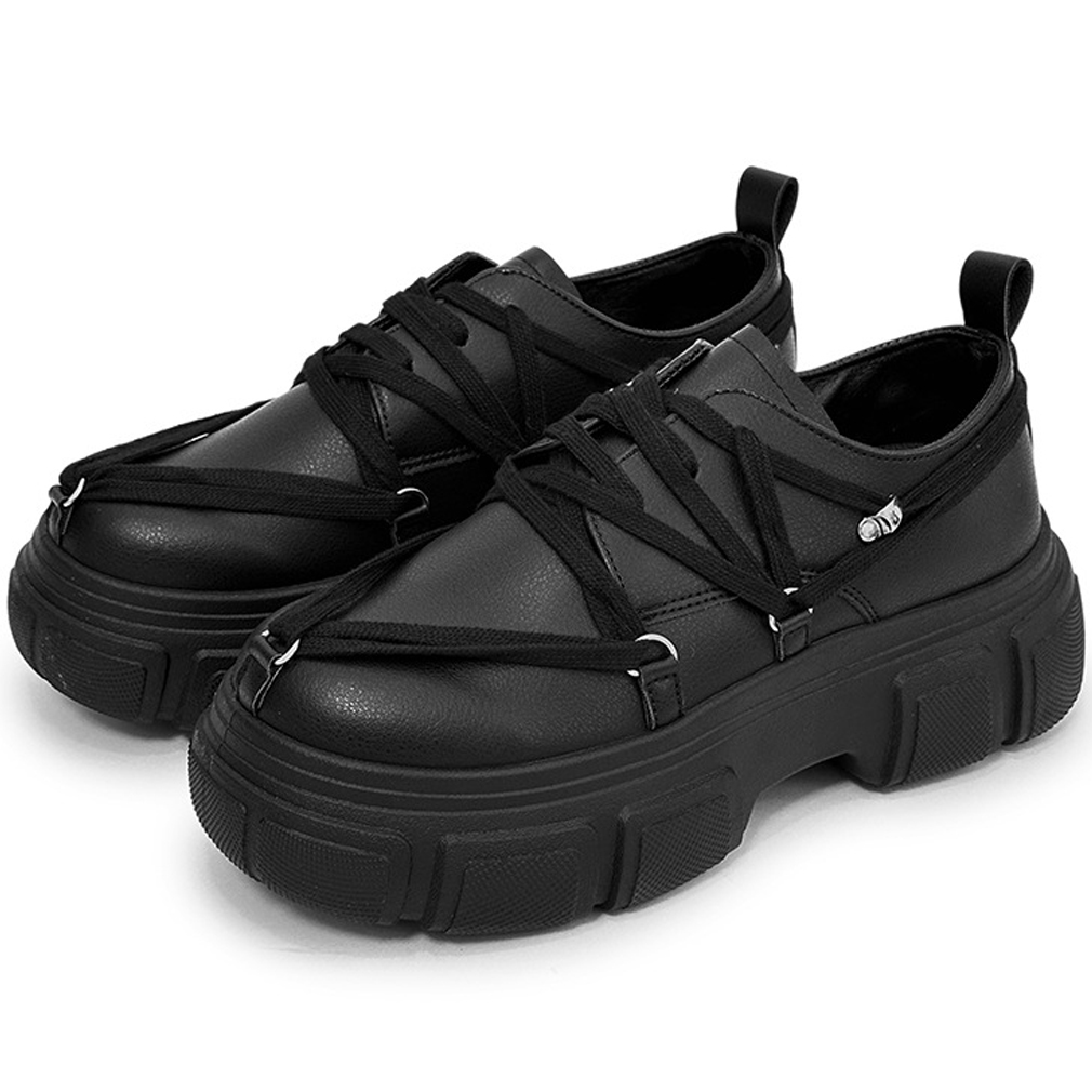 厚底スニーカー メンズ シューズ レースアップ 厚底シューズ スタイルアップ コンフォートシューズ ランダムシューホール/爆買 | ARCADE | 01