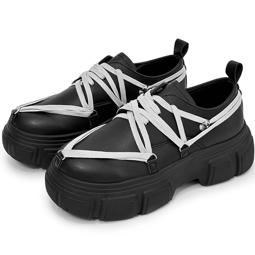 厚底スニーカー メンズ シューズ レースアップ 厚底シューズ スタイルアップ コンフォートシューズ ランダムシューホール/爆買 | ARCADE | 02