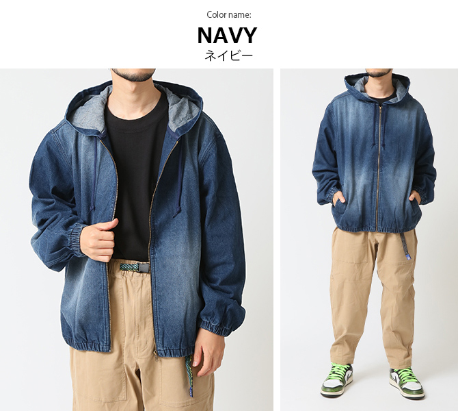 ARCADE（アーケード） デニムパーカー メンズ USEDウォッシュ ゆったり