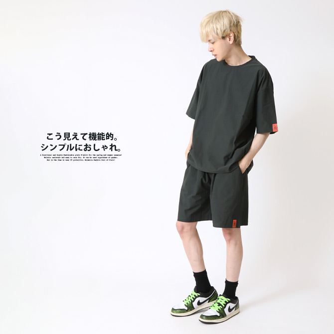 吸水速乾 セットアップ メンズ 接触冷感 夏 ...の詳細画像4
