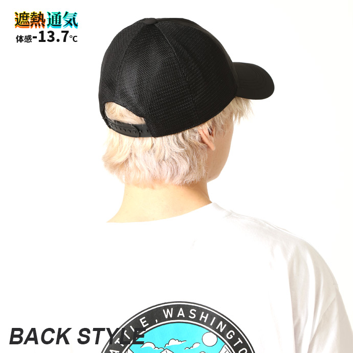 遮熱 帽子 体感-13.7℃ 熱中症対策 メンズ 無地 メッシュキャップ 遮熱通気MESH CAP/爆買 | ARCADE | 06