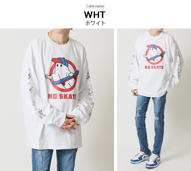 ARCADE オバケプリント Tシャツ メンズ 長袖Tシャツ おばけT