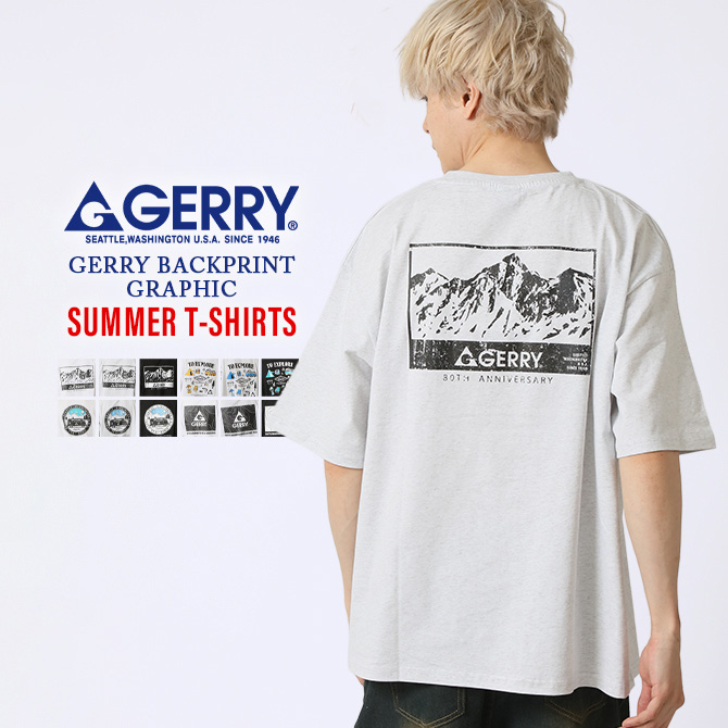 GERRY（ジェリー） Tシャツ メンズ グラフィックプリント 半袖Tシャツ