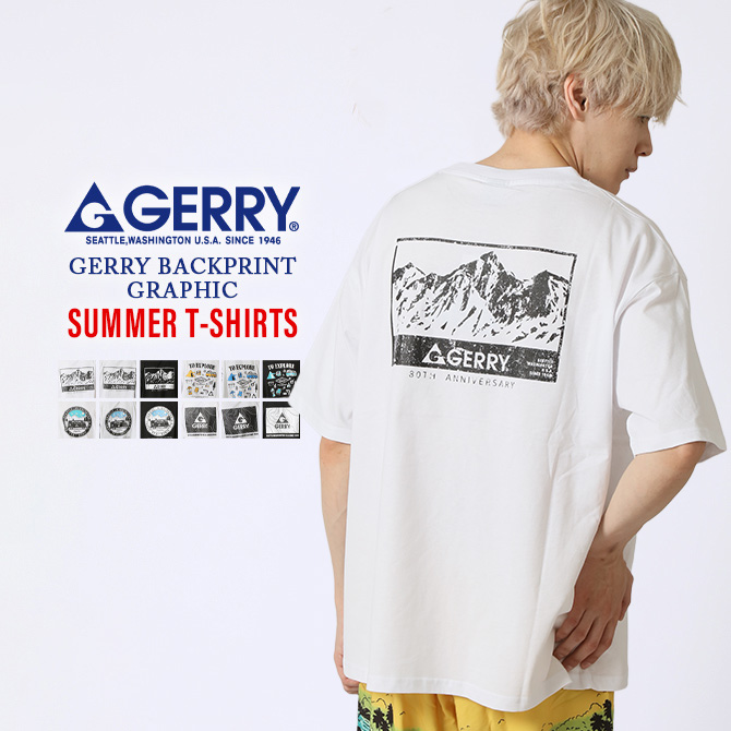 GERRY（ジェリー） Tシャツ メンズ グラフィックプリント 半袖Tシャツ