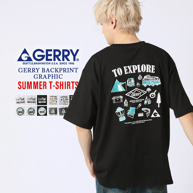 GERRY（ジェリー） Tシャツ メンズ グラフィックプリント 半袖Tシャツ