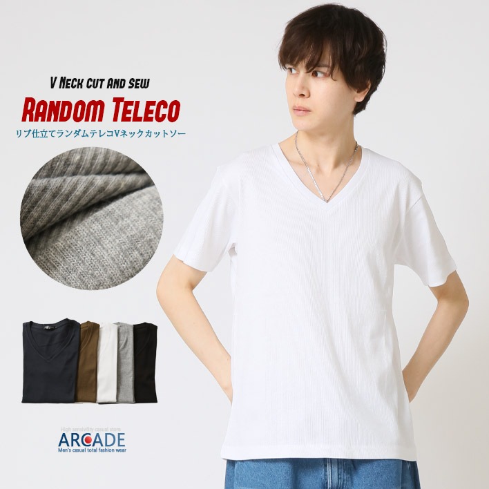 ARCADE（アーケード） tシャツ 半袖 メンズ 半袖Tシャツ Vネック