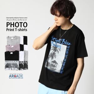 tシャツ メンズ 半袖 Tシャツ フォトプリントtシャツ メンズファッション 春 夏 フォトtシャツ...