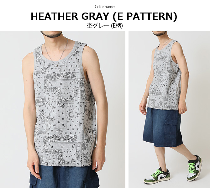 PLEATS PLEASE 柄物 柄 グレー タンクトップ ノースリーブトップス