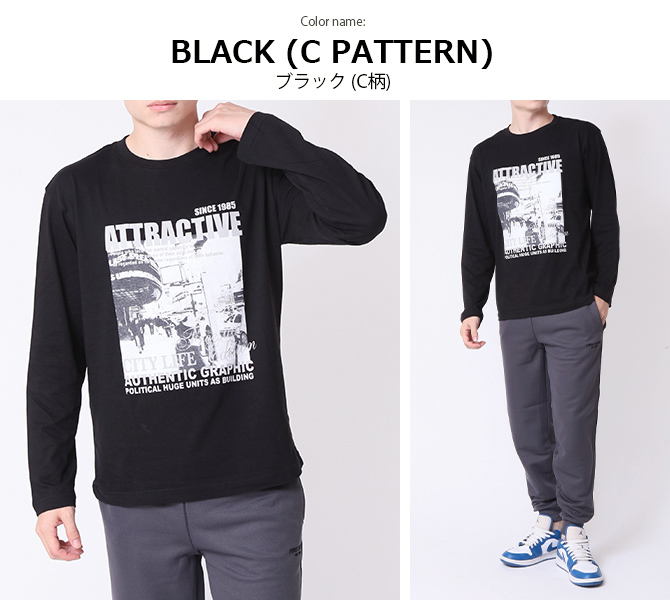tシャツ メンズ 長袖 フォトプリント ロンT 長袖Tシャツ トップス カットソー 綿100% 2025秋 新作/爆買 | ARCADE | 25