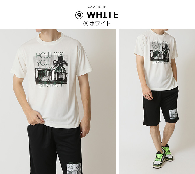 上下2点 セットアップ メンズ クイックドライ tシャツ 吸水速乾 半袖Tシャツ ハーフパンツ 汗 ベタつき軽減 涼しい 夏 薄手 ルームウェア 部屋着 運動着/爆買 | ARCADE | 26