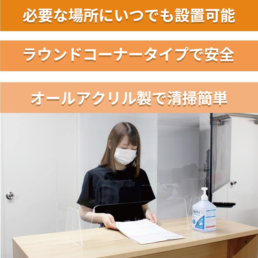 期間限定セール アクリルパーテーションMサイズ 4点セット 透明