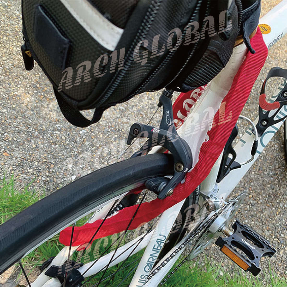 セット】LEDライト 自転車鍵 ダイヤルチェーンロック 軽量