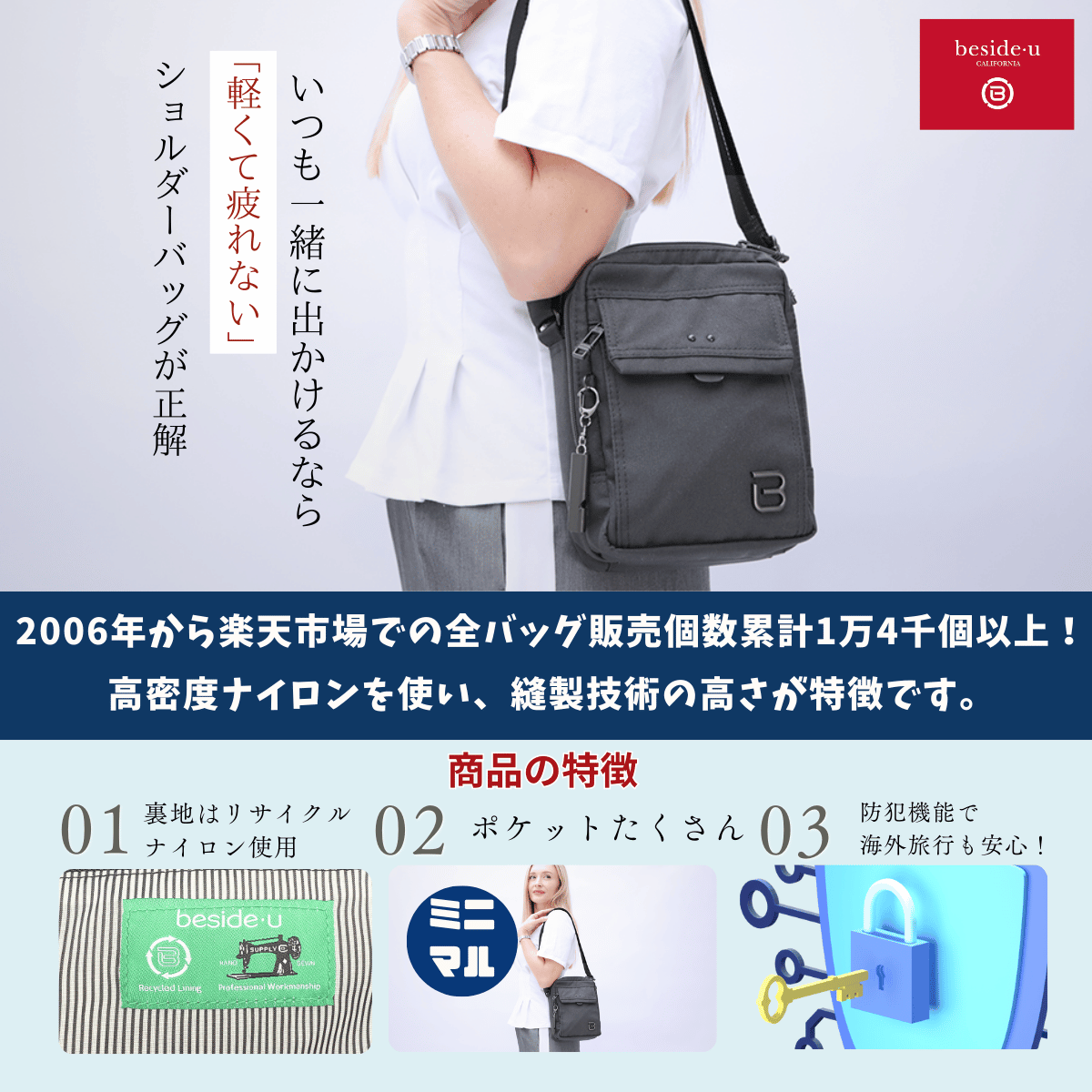 ショルダーバッグ 縦型 斜めがけ 男女兼用 レディースバッグ