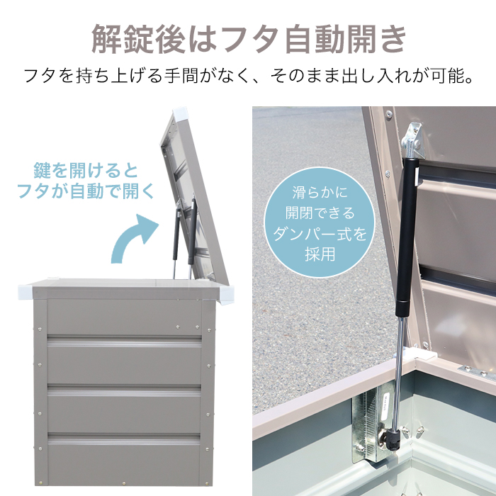 コンテナ収納ボックス [MAX-B] SIS スチール 鍵付き 物置 屋外