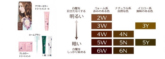 日本限定 資生堂 ベネフィーク ヘアカラー ５W 暖かみのある自然な栗色